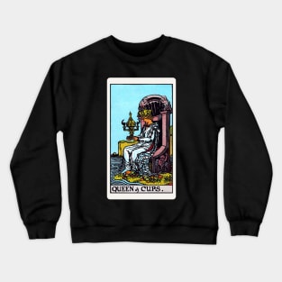 Card #48 - Queen Of Cups - Rider Waite Smith Tarot Crewneck Sweatshirt